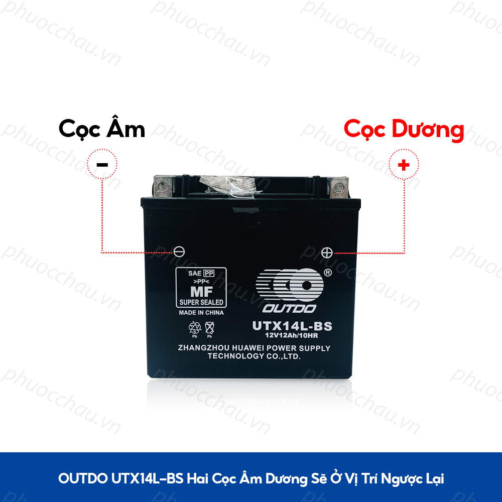 Ắc Quy Xe Moto Phân Khối Lớn OUTDO UTX14 (12V-12AH)