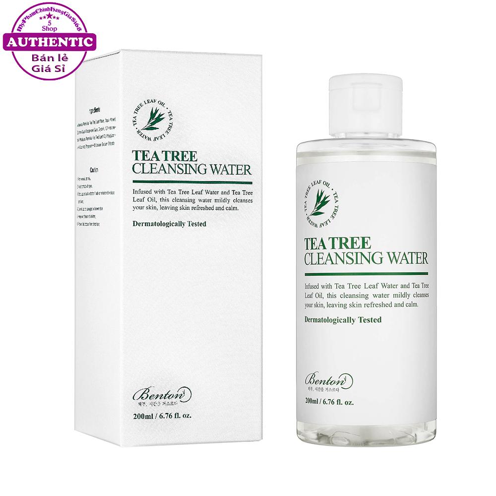 Nước Tẩy Trang BENTON Tea Tree Cleansing Water Cho Da Dầu Mụn