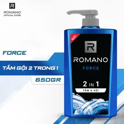 Tắm gội 2 trong 1 Romano Force 650g - sữa tắm nam
