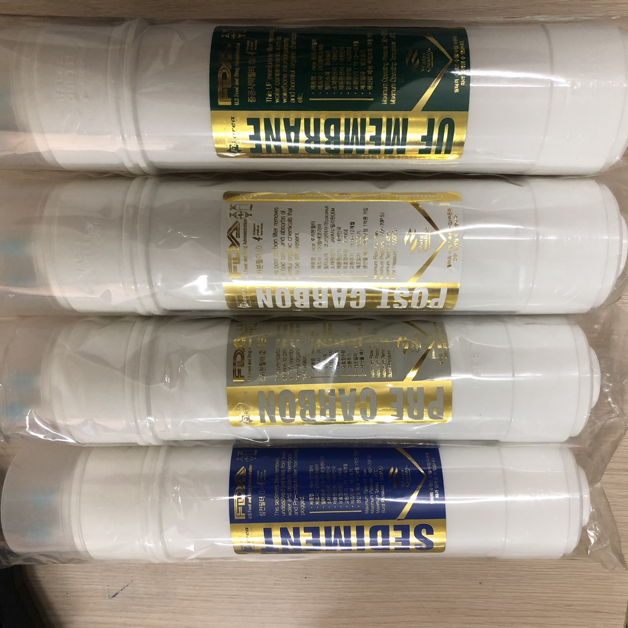 [HCM]Bộ 4 lõi lọc UF chính hãng Hàn Quốc thay thế cho bộ lọc trong máy nóng lạnh