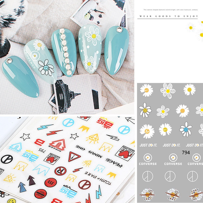 [HCM]Sticker Nail Dán Móng Tay Hình Joyful Dễ Thương - Vani Store