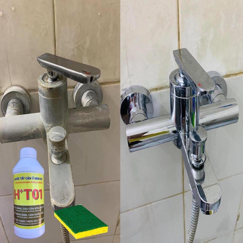 Tẩy ố men sứ bồn cầu