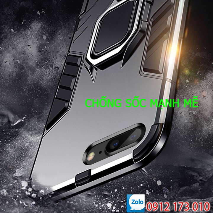 [TẶNG KÍNH CƯỜNG LỰC] Ốp lưng iPhone 7 Plus - iPhone 8 Plus - iPhone 7 - iPhone 8 iRon man chống sốc (đen)