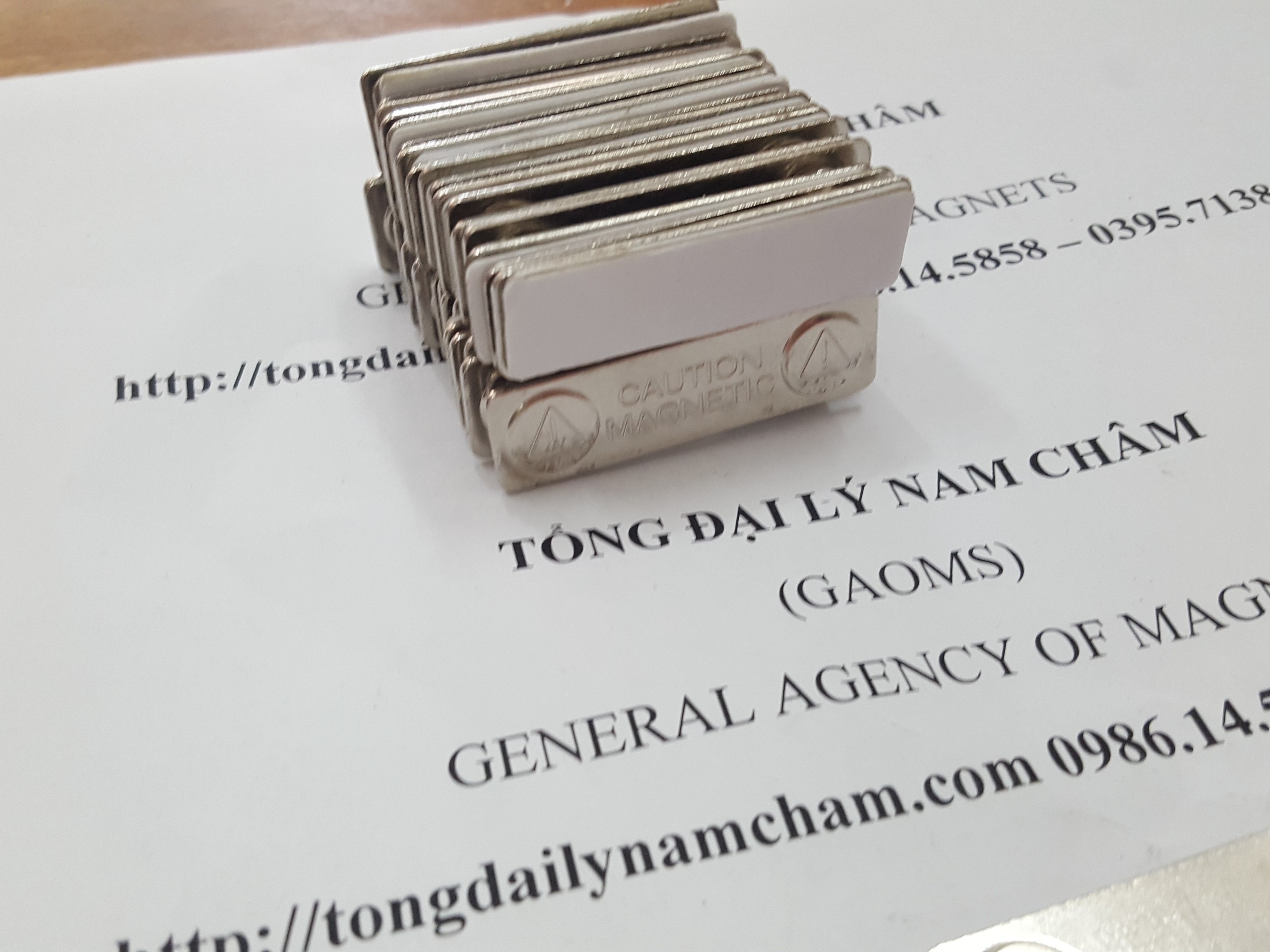10 cái nam châm thẻ tên 2 nút dài