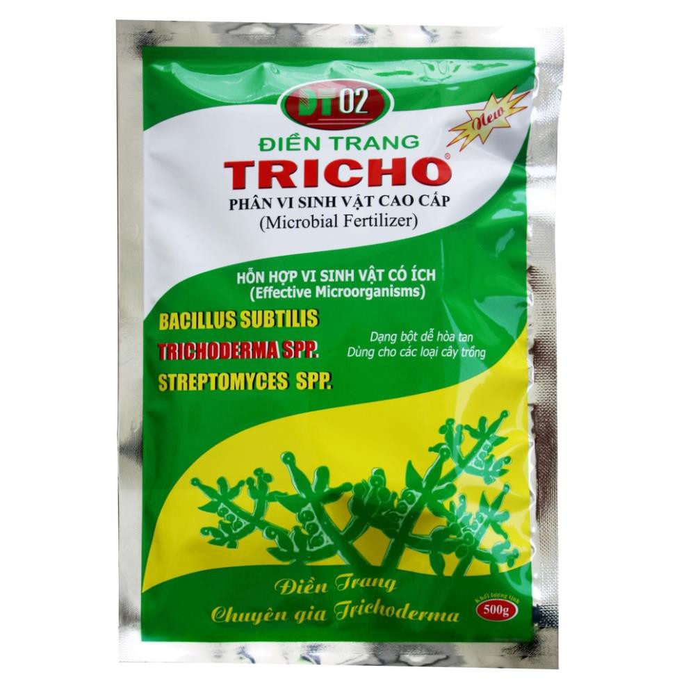 Nấm Đối Kháng Trichoderma Điền Trang Gói 500 Gram - hàm lượng cao- bột mịn- tan trong nước