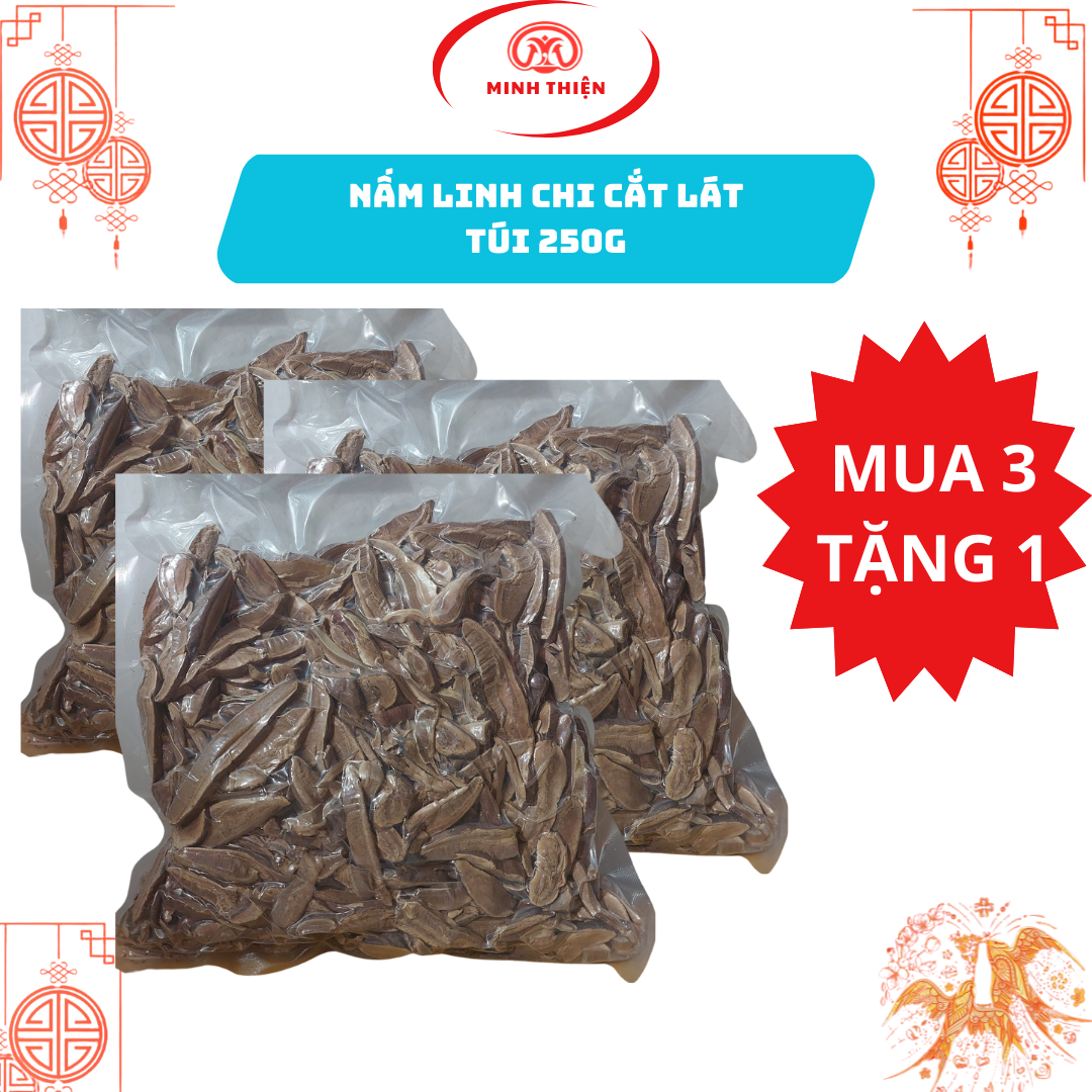 Nấm Linh Chi Đỏ cắt lát 250g Minh Thiện
