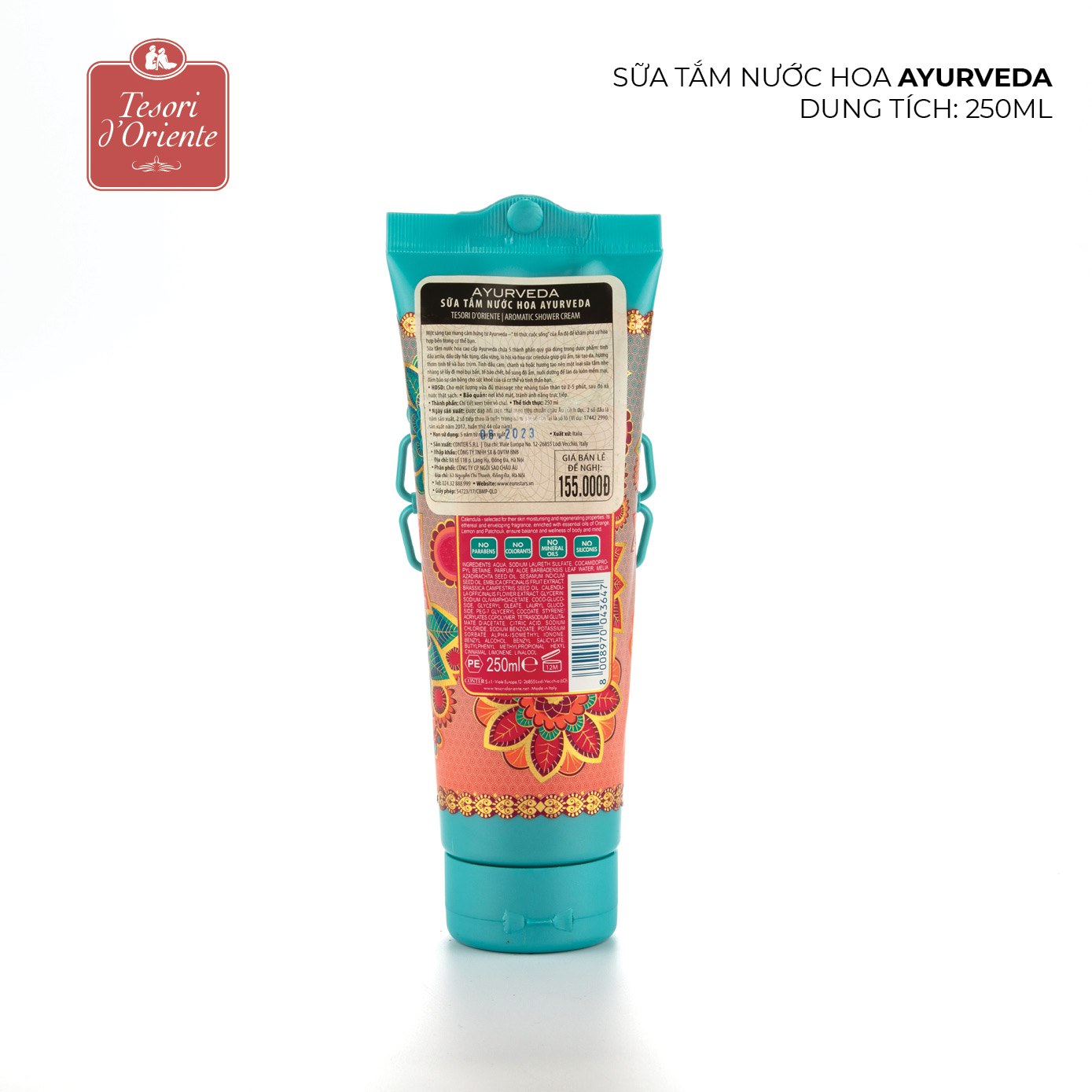 Sữa tắm nước hoa Tesori d'Oriente Ayurveda 250ml