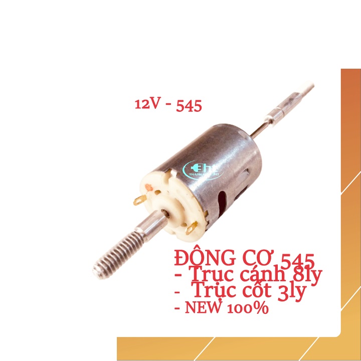 Mô tơ đầu quạt 12v &24v sử dụng bình ắc quy 12v-24v