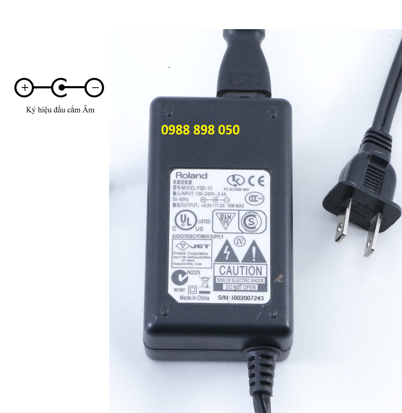 adapter đàn điện tử Roland 9v 2a
