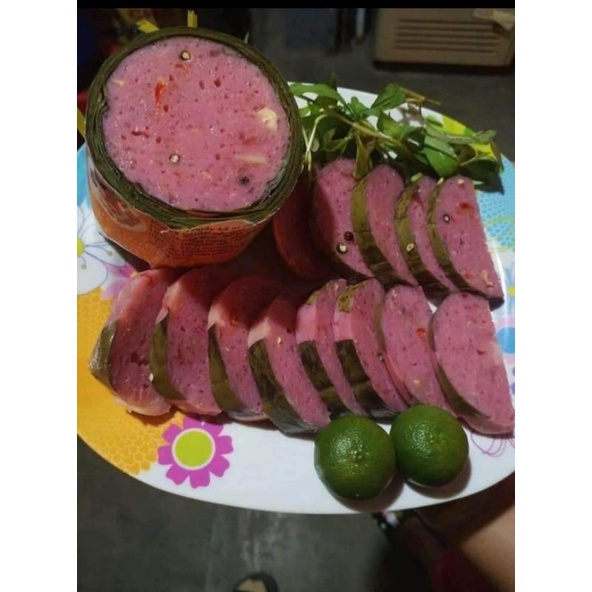 2 CÂY NEM CHUA CÔ 4 ĐẶC SẢN BÌNH ĐỊNH (1 CÂY 500GRAM LUN LÁ)