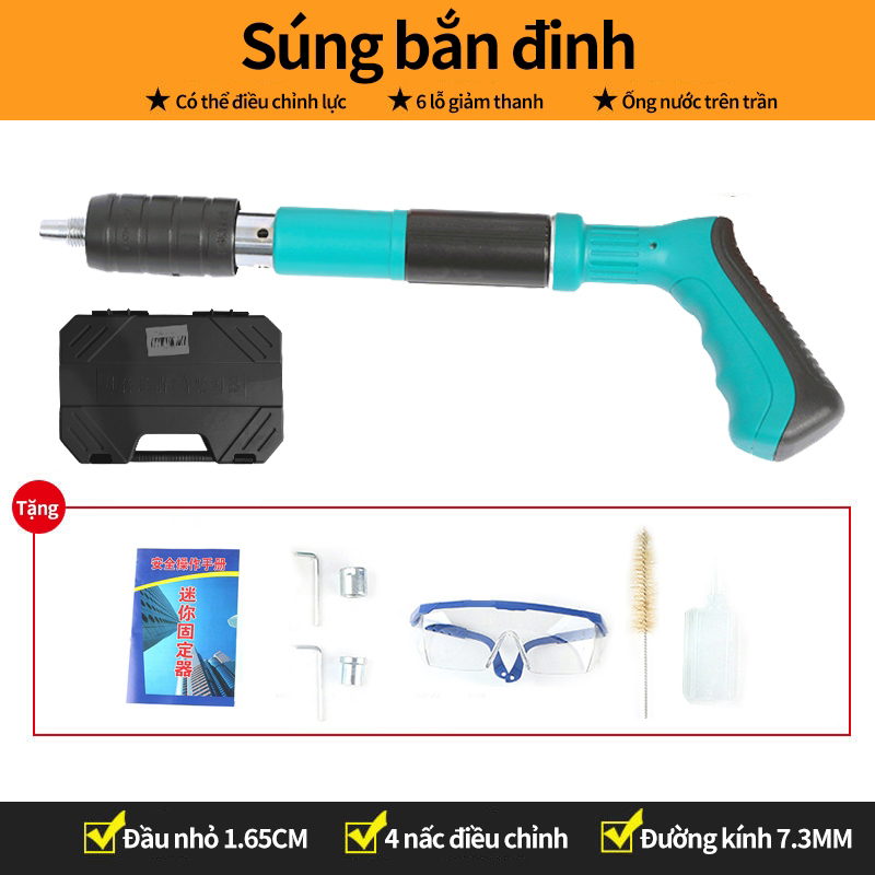 Súng bắn đinh bê tông thế hệ mới cầm tay không dùng điện hoặc khí nén có thể sử bắn sắt, trần nhà, thạch cao đặc Giao hàng nhanh chóng