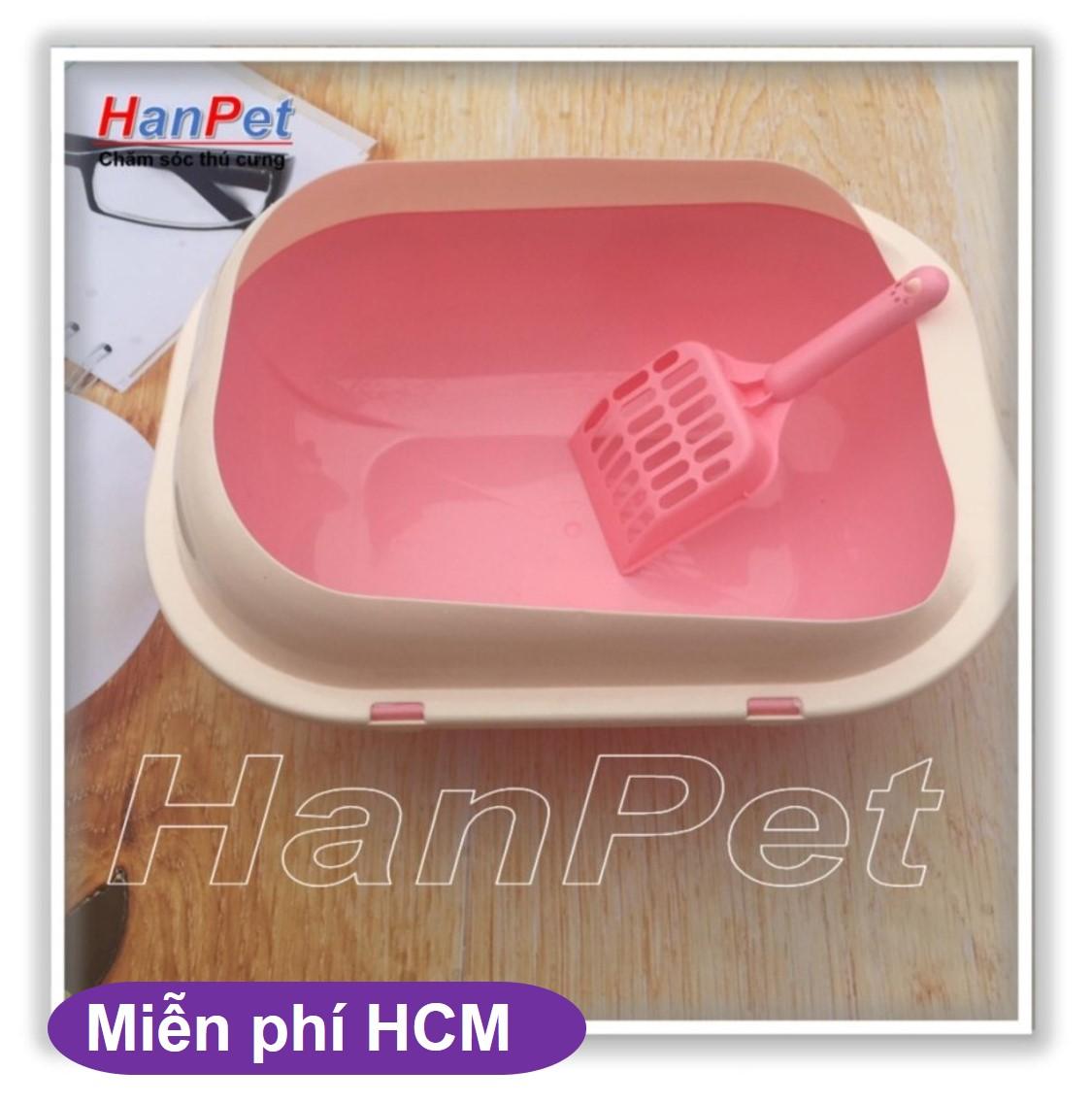 Hanpet - Khay vệ sinh mèo hình bầu dục