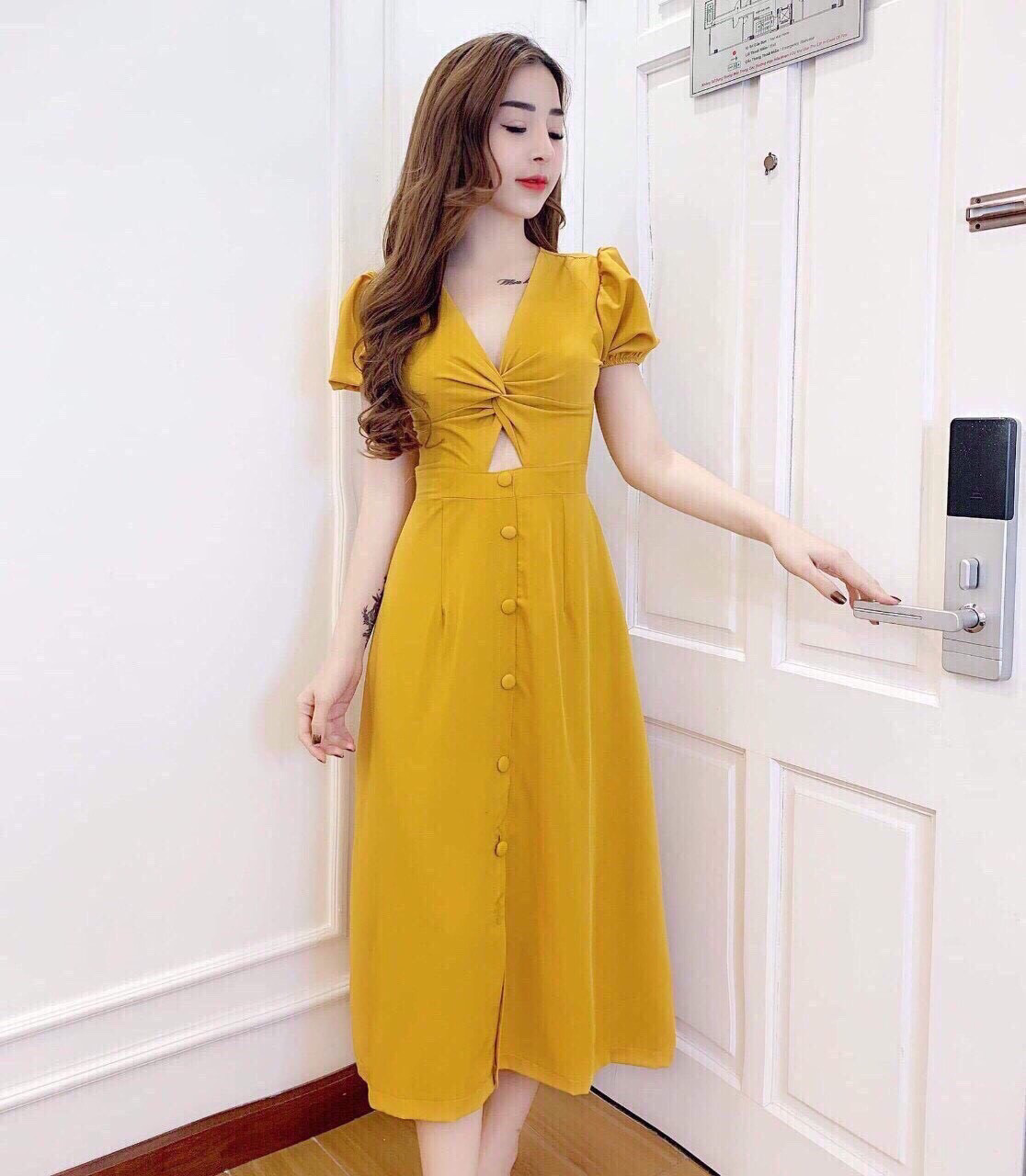 ĐẦM CÁT HÀN XOÁN NGỰC  THỜI TRANG CỰC DẼ THƯƠNG