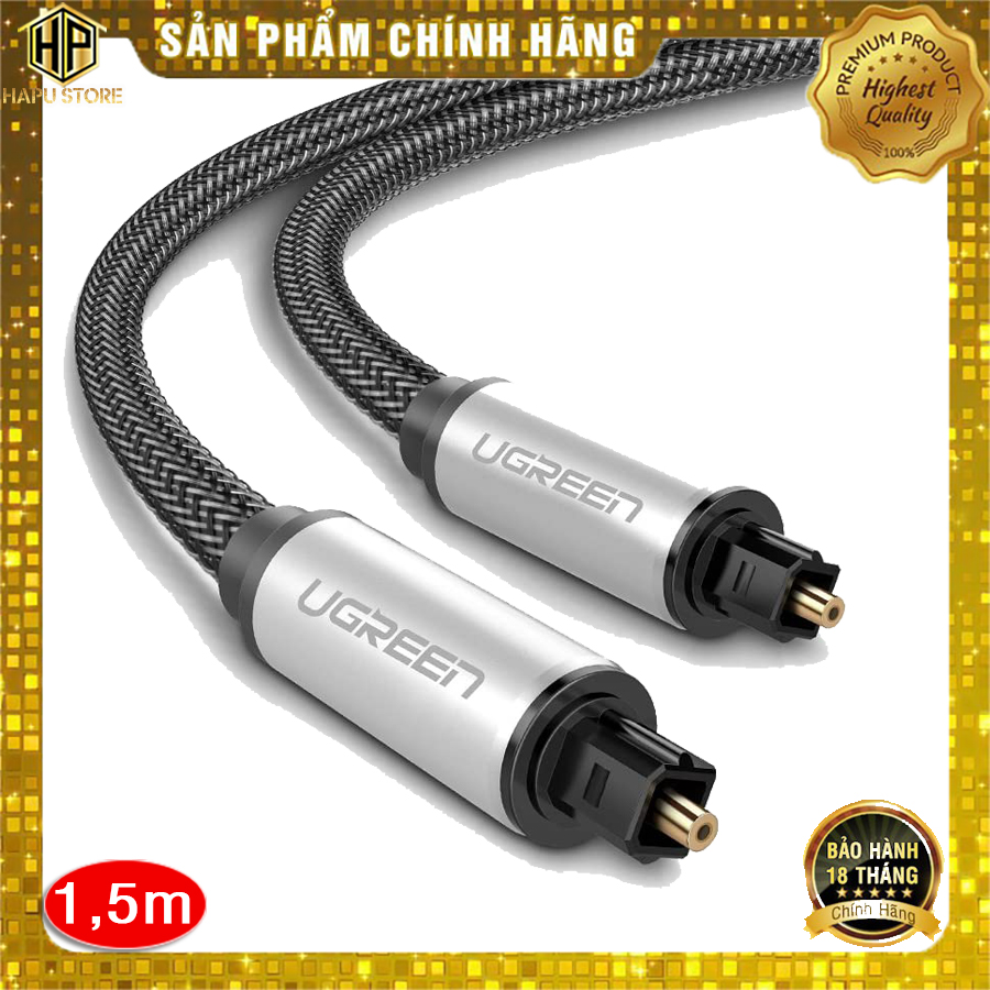 Cáp audio quang (Toslink, Optical) Ugreen AV108 vỏ nhôm cao cấp - Hapustore