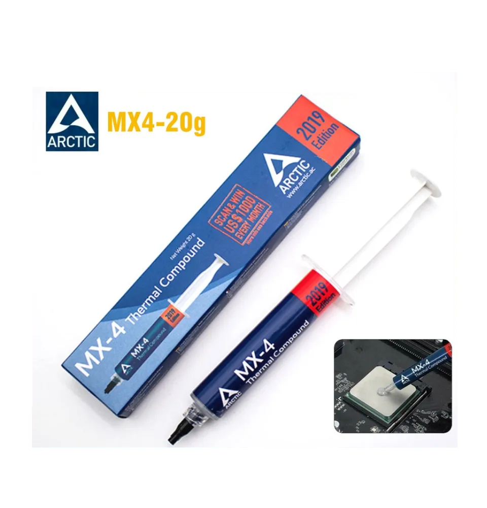 Keo tản nhiệt arctic mx-4 20g | 4g thermal mx-4, hàng chính hãng, tản nhiệt cpu, vga, máy tính, laptop - loại xịn