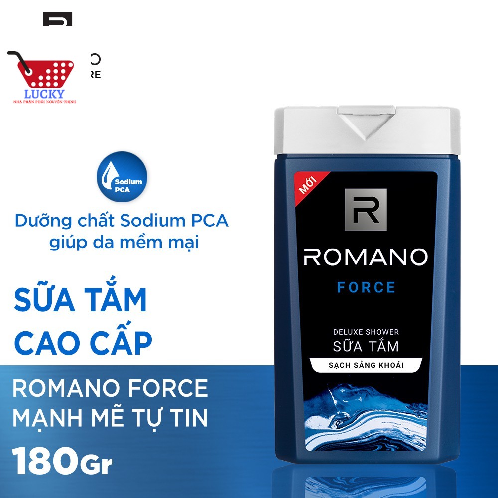 Sữa Tắm Giữ Ẩm Hương nước hoa Romano 180g- Đam mê lôi cuốn, sạch da không nhờn