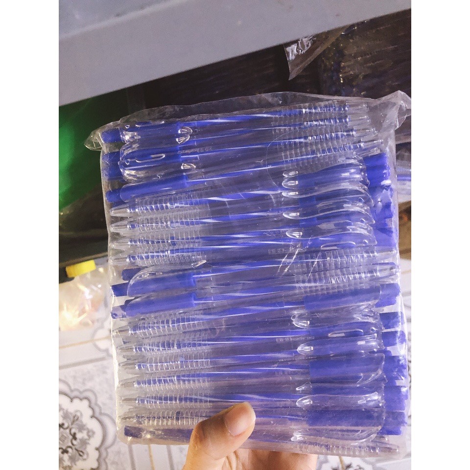 Bút bi mực xanh ánh sáng k tem