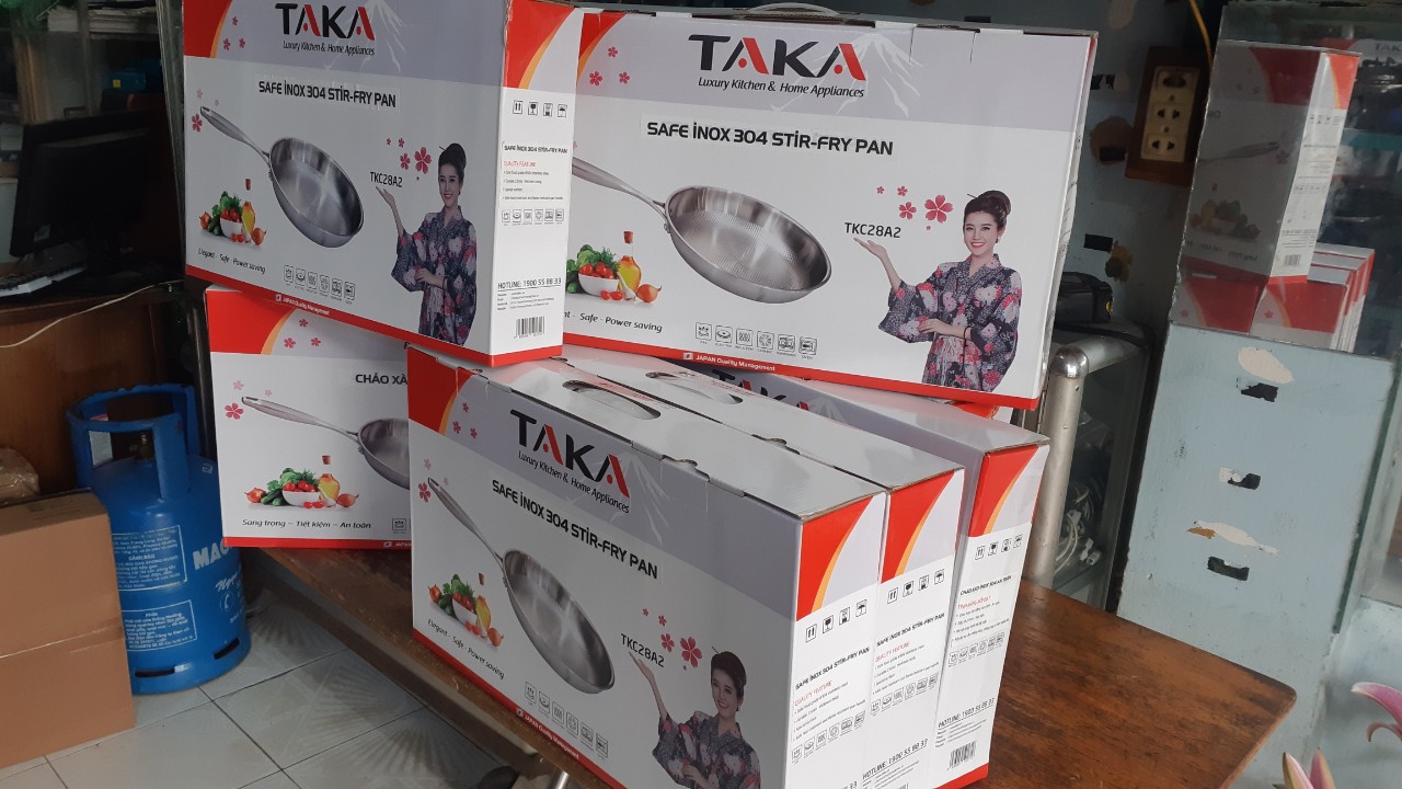 CHẢO XÀO INOX TAKA TKC28A2