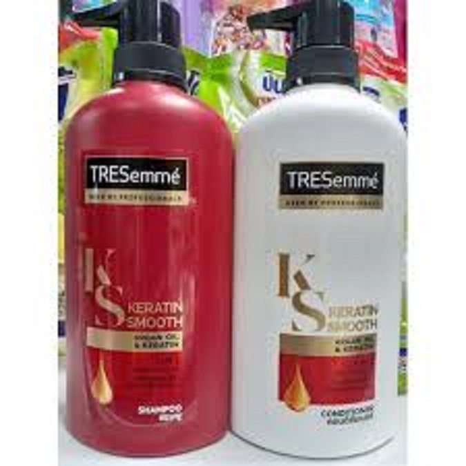 Combo Dầu Gội + Xả Tresemme Keratin Smoonth 450ml Thái Lan