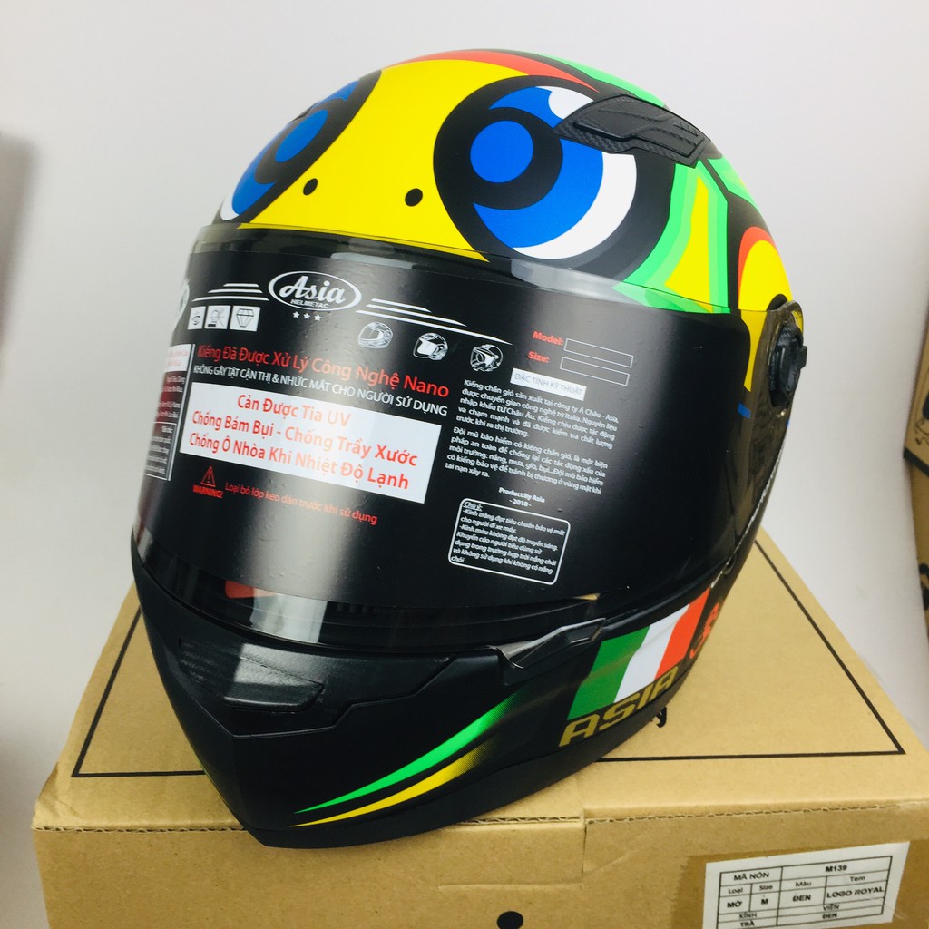 Nón Fullface Asia M136 - Bảo Hành 12 Tháng