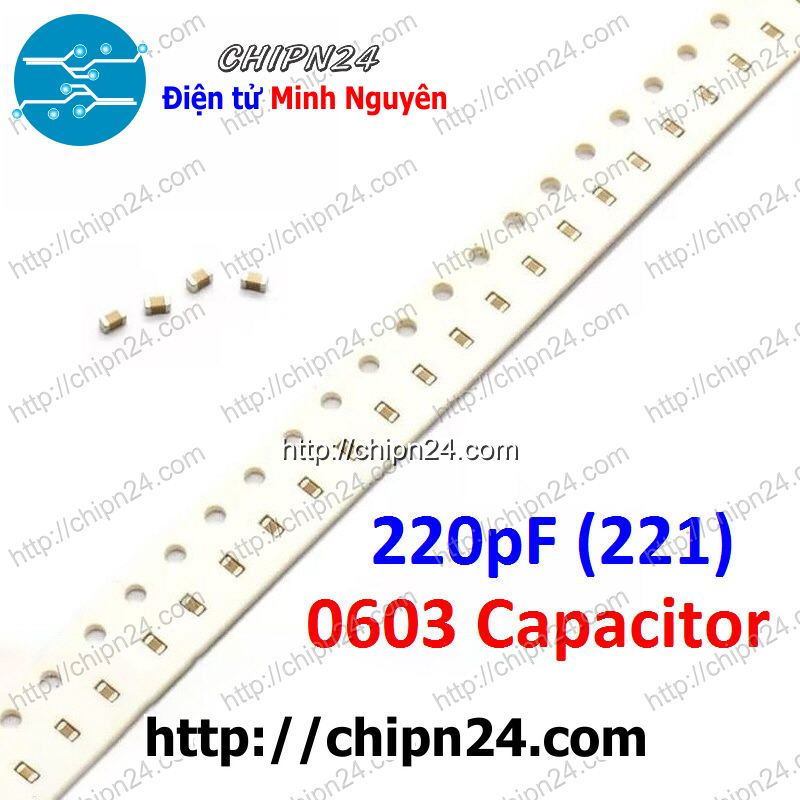 Tụ dán smd 0603 221-220pf 50v 5%