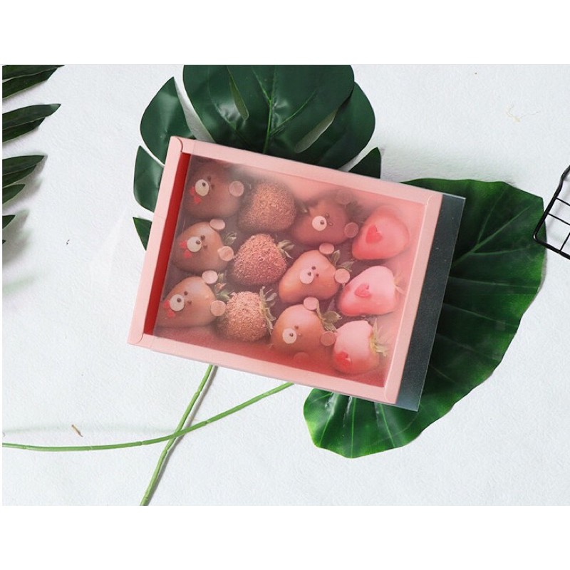 Hộp Đựng Socola Nắp Mờ