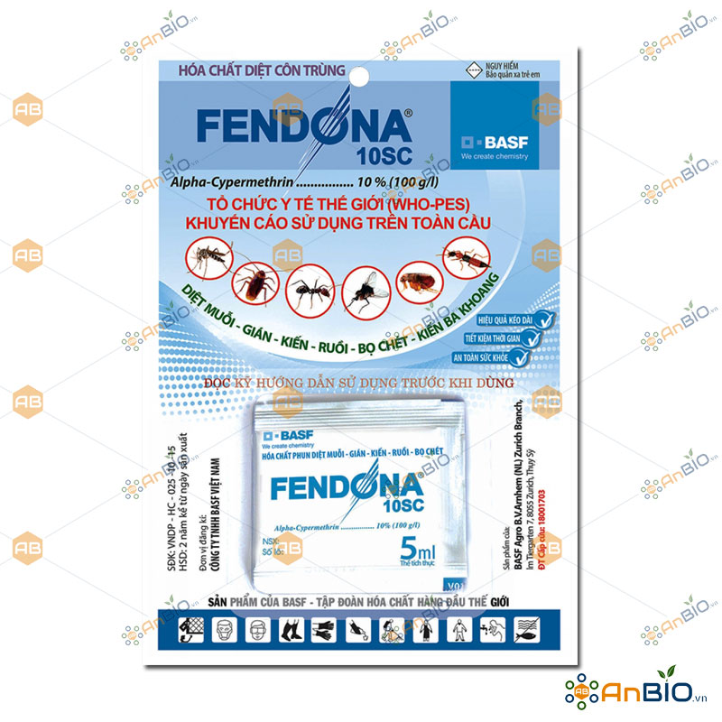 [HCM]THUỐC DIỆT MUỖI và CÔN TRÙNG FENDONA 10SC gói 5ml - B5.1012