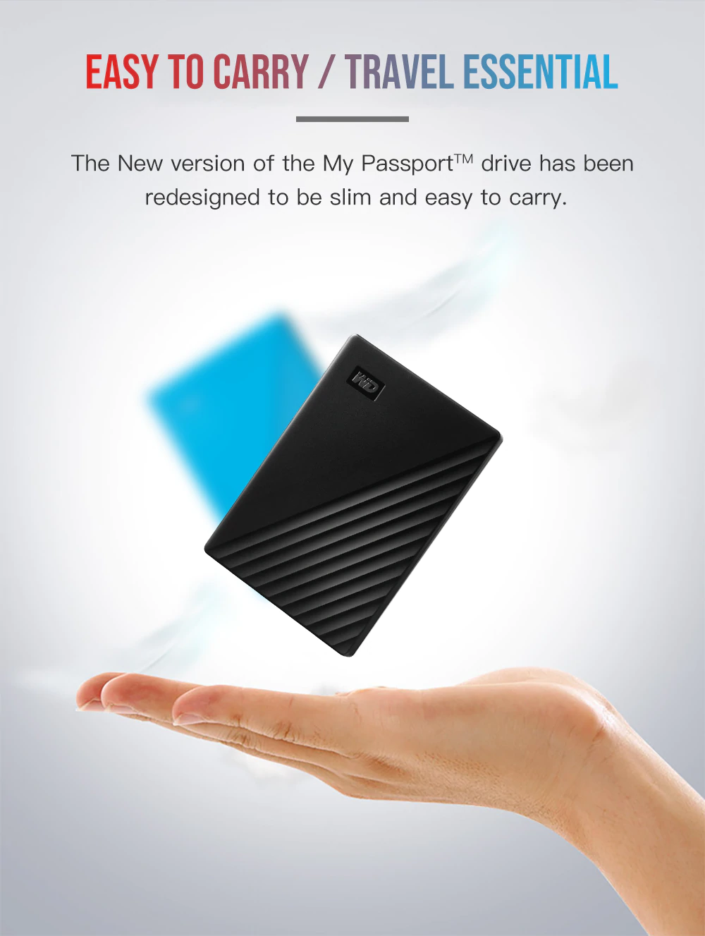 Ổ cứng di động gắn ngoài HDD 2TB Western Digital My Passport - new model (3 màu) Nhất Tín Computer