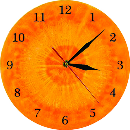 ( Freeship) Đồng hồ treo tường kim trôi củ cà rốt ngộ nghĩnh