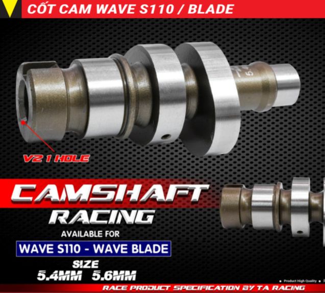 CỐT CAM ĐỘ 1 LỖ WAVES110 BLADE ATE TA RACING