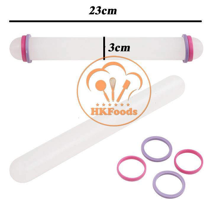 Cán lăn bột nhựa đúc 23cm