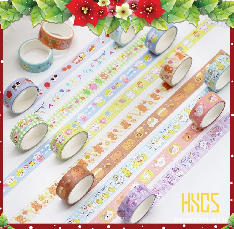 Cuộn Băng Keo Giấy Trang Trí Washi Tape - 1 cuộn