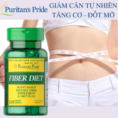 Giảm táo bón, giảm cân Fiber Diet 120 viên (HSD 03/2024) của Puritan's Pride