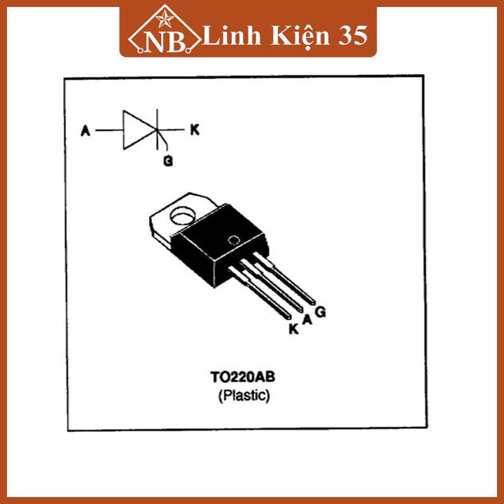 Thyristor TYN1225 1200V/25A kiểu chân TO-220