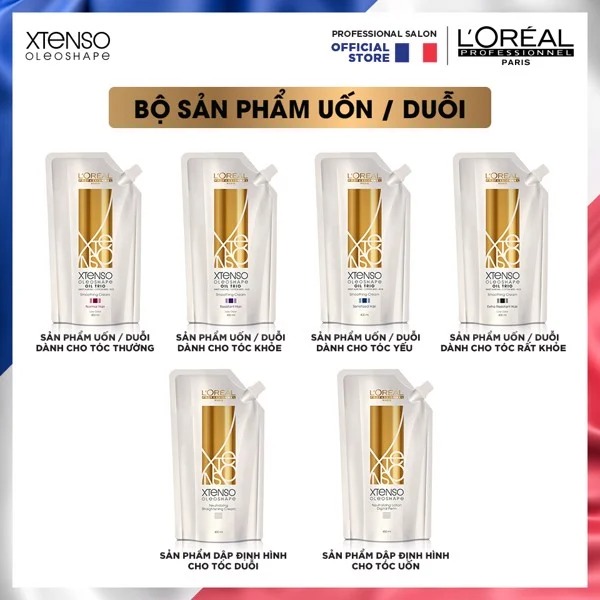Cặp kem duỗi tóc L’Oréal Professionnel X-Tenso Oleoshape 400ml