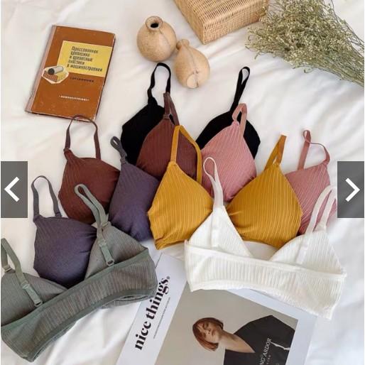 Áo lót Bra gân tăm thắt nơ mã 308