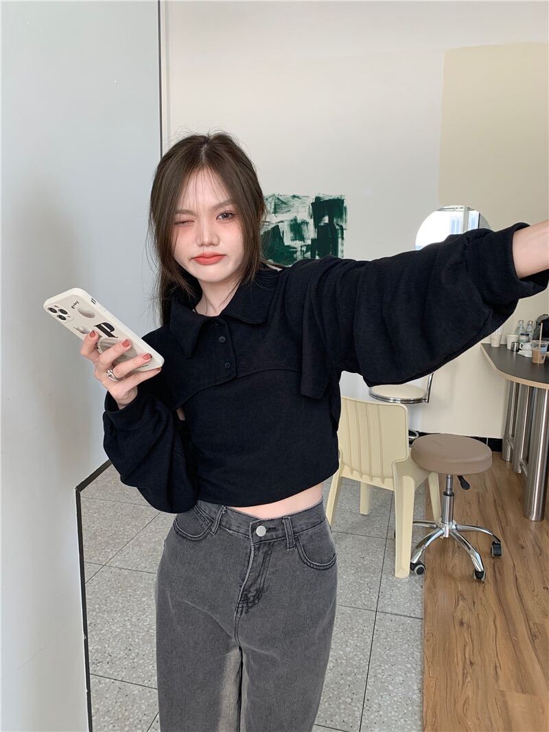 Set 2 món croptop petter + yếm 2 dây