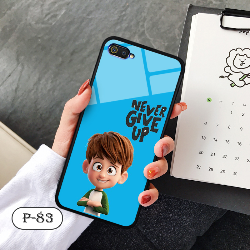 Ốp kính 3D cute REALME C2