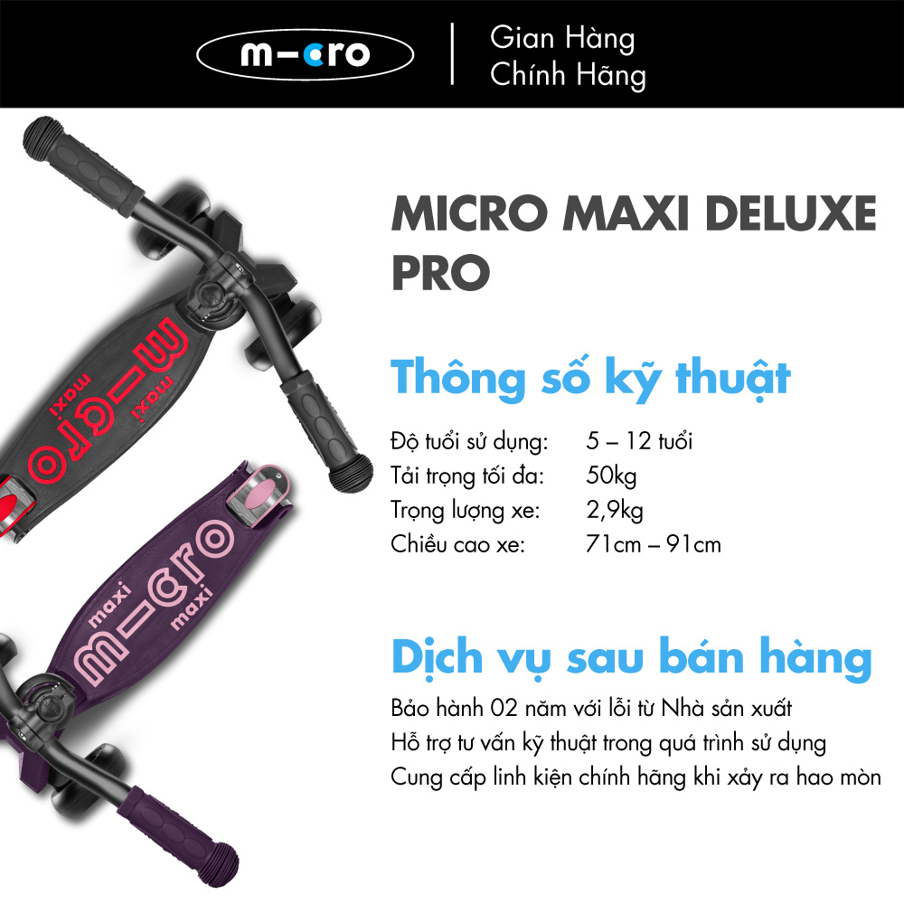 Xe trượt scooter Micro Maxi Deluxe Pro (phiên bản bánh xe lớn)