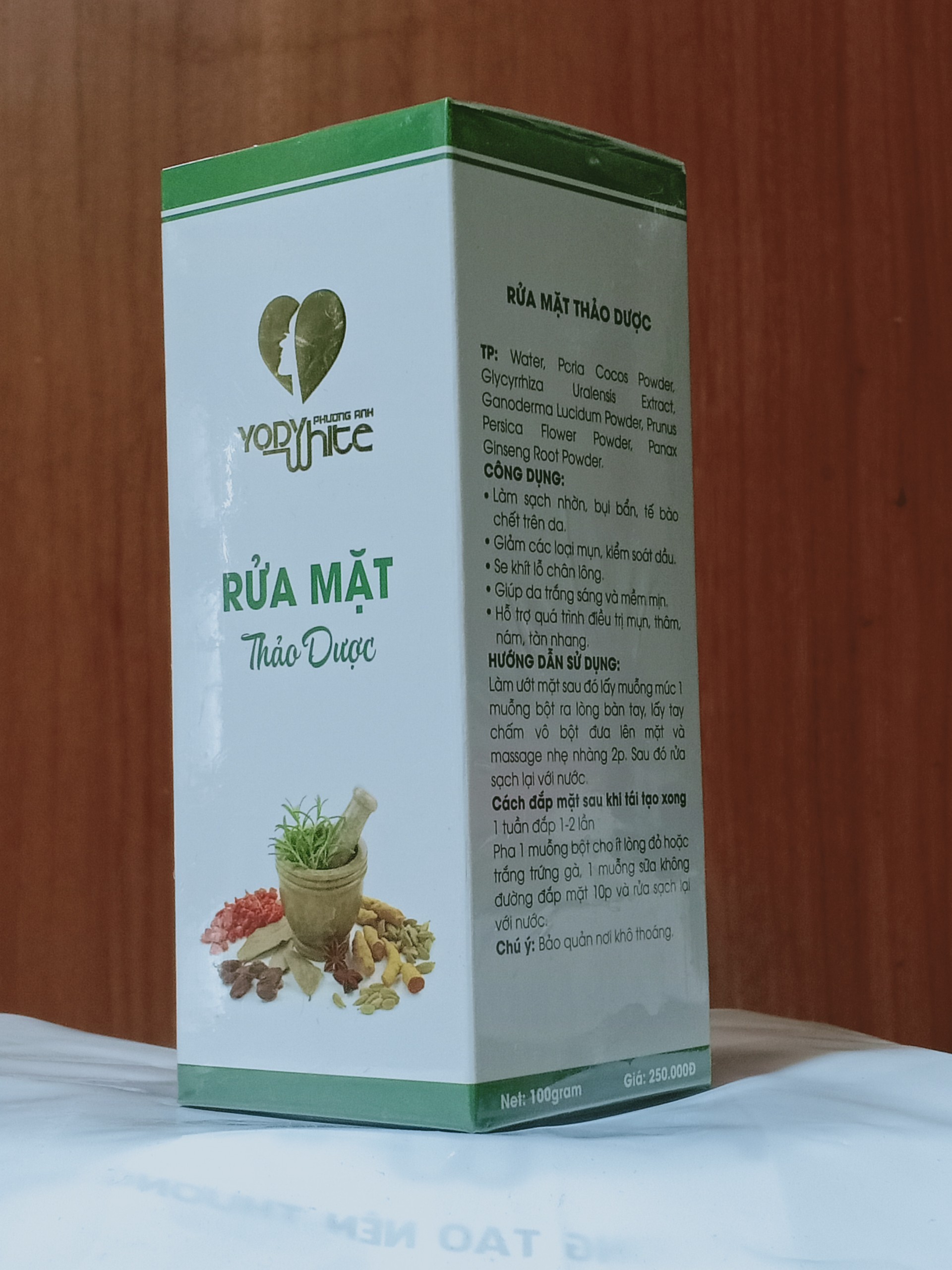 [Chính Hãng] Bột Rửa Mặt Thảo Dược Yody White Phương Anh