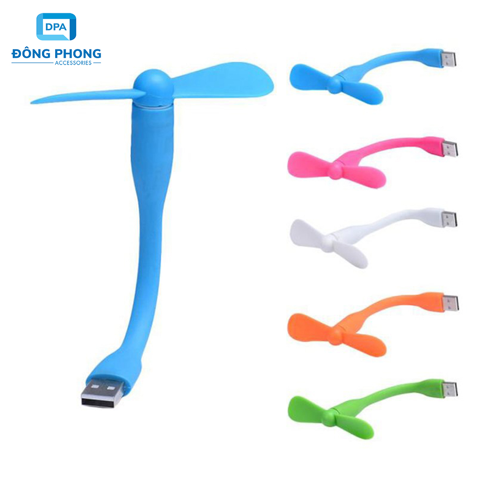 Quạt Mini Usb 2 Cánh Uốn Dẻo Cực Mát