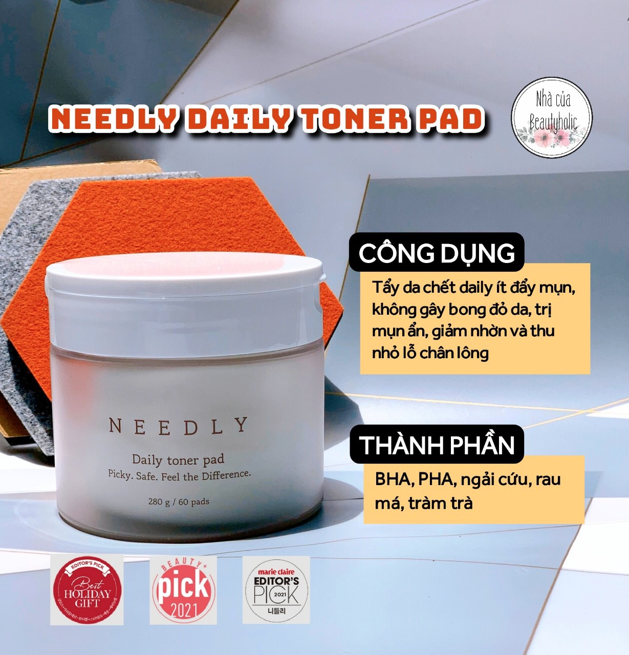 Pad Tẩy Da Chết Needly Daily Toner Pad 60pads