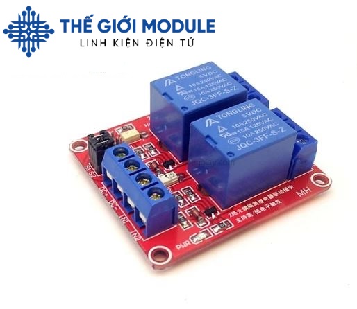 Module 2 relay 5V với opto cách ly kích H/L - thegioimodule