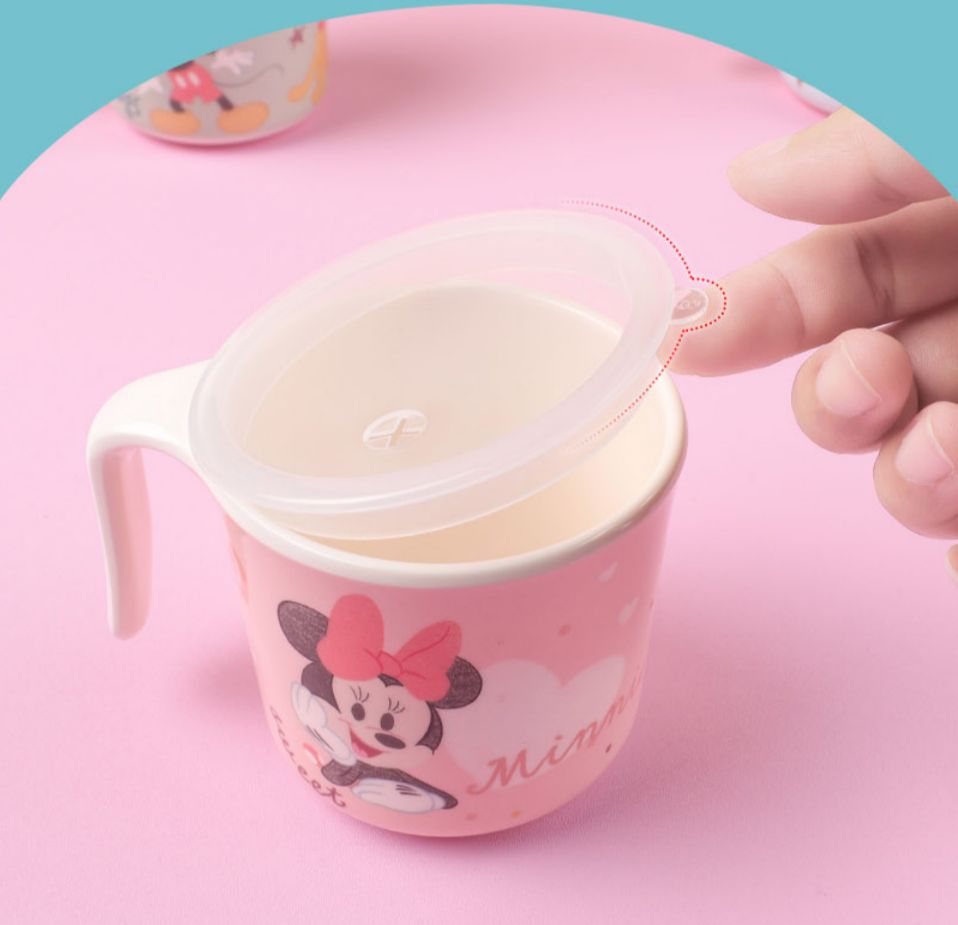 [Hàng mới về] Ly Melamine tay cầm Disney có nắp cho bé
