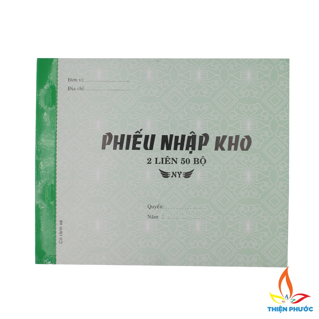Phiếu xuất nhập kho 1liên - 2liên 13x19cm xấp 100 tờ thiện phước