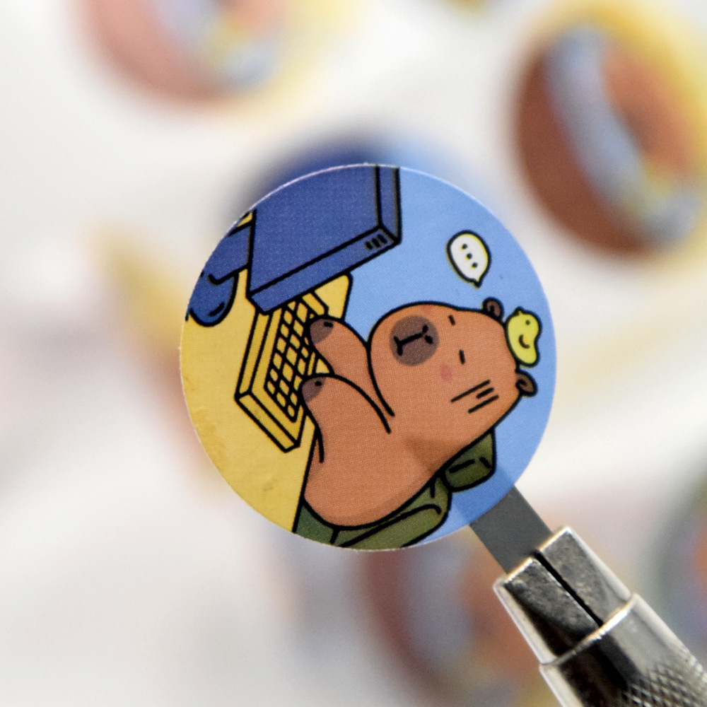 Cuộn 500 tem Sticker Hình thú dễ thương cho bé  - 2.5cm