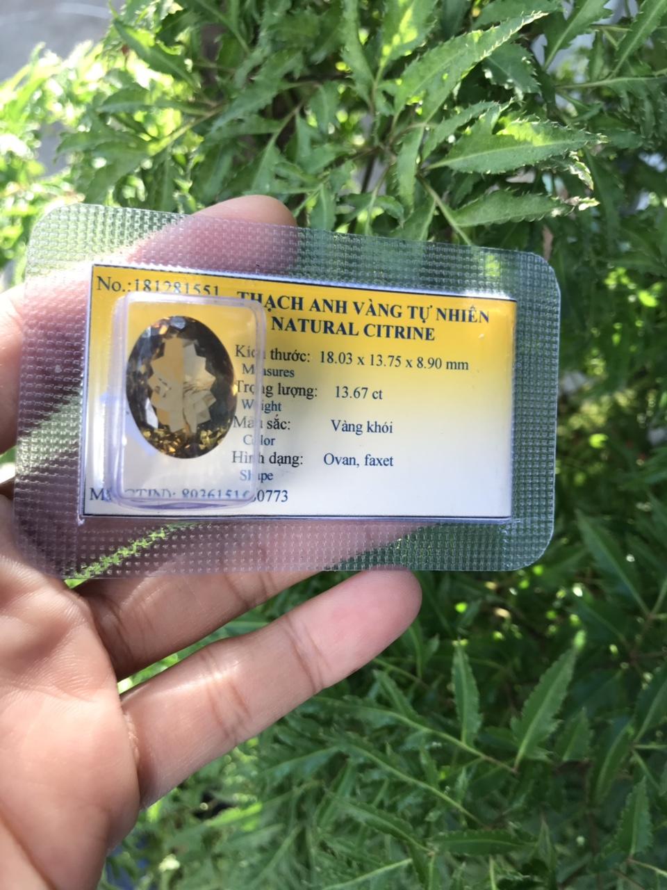 Đá Citrine - Thạch anh vàng thiên nhiên (Đã kiểm định)