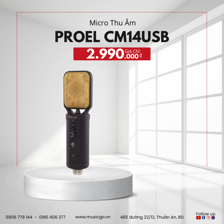 Micro Thu Âm PROEL CM14USB