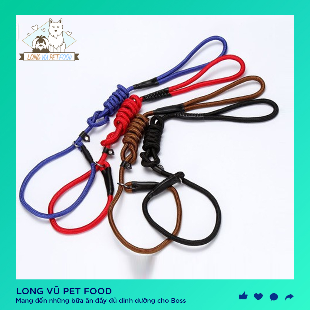 Dây dắt chó xích chó dạng dây dẫn bền chắc phù hợp thú cưng cỡ trung - Long Vũ Pet Food