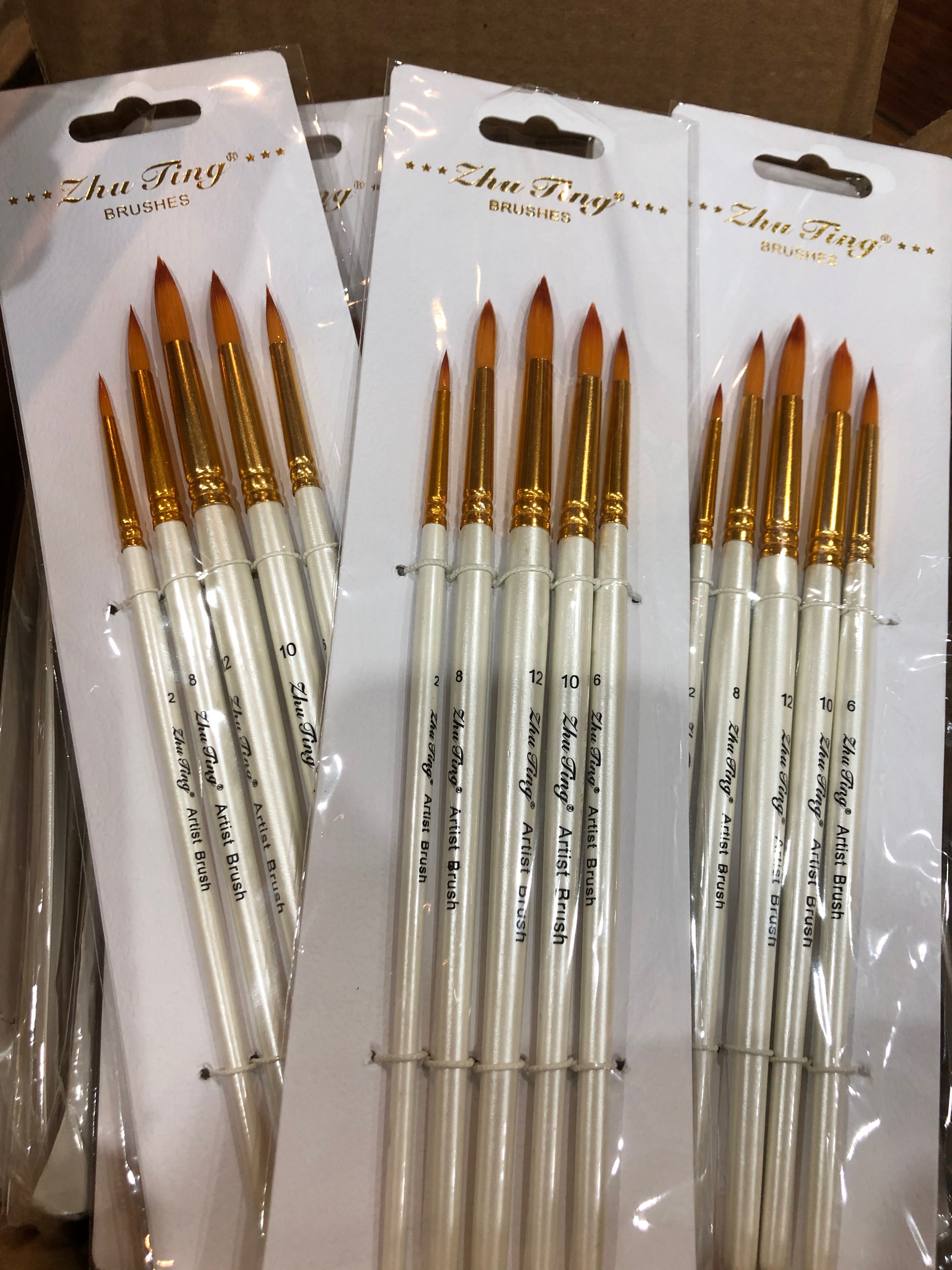 Bộ cọ zhuting trắng 5 cây tỉa